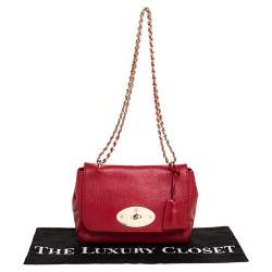 Pre Owned Mulberry Red Leather Lily Shoulder Bag