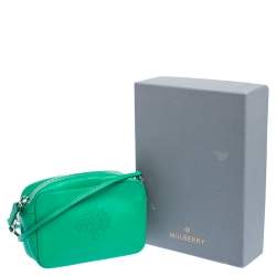 Mulberry Green Perforated Logo Leather Crossbody Bag