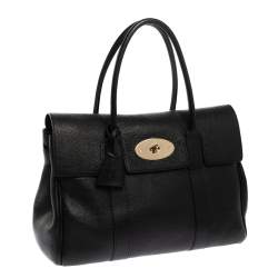 Pre Owned Mulberry Black Leather Bayswater Satchel
