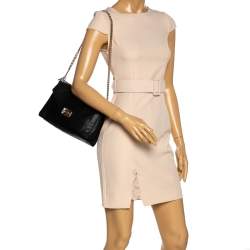 Pre Owned Mulberry Black/Burgundy Delphie Duo Shoulder Bag