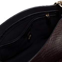 Pre Owned Mulberry Black/Burgundy Delphie Duo Shoulder Bag