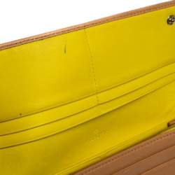 Pre Owned Mulberry Beige Leather Bow Continental Wallet