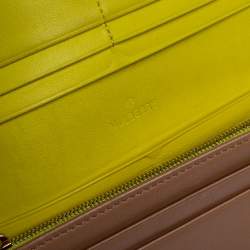 Pre Owned Mulberry Beige Leather Bow Continental Wallet