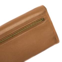 Pre Owned Mulberry Beige Leather Bow Continental Wallet