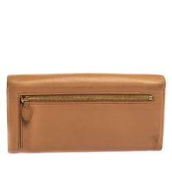 Pre Owned Mulberry Beige Leather Bow Continental Wallet