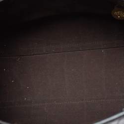 Pre Owned Mulberry Dark Brown Croc Embossed Leather Bayswater Satchel