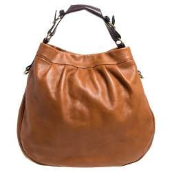 Pre Owned Mulberry Brown Pebbled Leather Mitzy Hobo