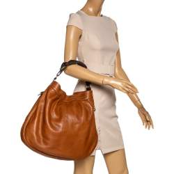 Pre Owned Mulberry Brown Pebbled Leather Mitzy Hobo