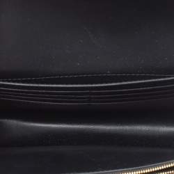 Pre Owned Mulberry Black Croc Embossed Leather Small Darley Crossbody Bag
