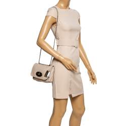 Pre Owned Mulberry Beige Leather Small Lily Shoulder Bag