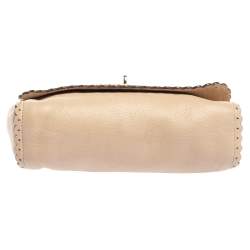 Pre Owned Mulberry Beige Leather Small Lily Shoulder Bag