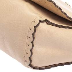 Pre Owned Mulberry Beige Leather Small Lily Shoulder Bag