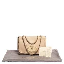 Pre Owned Mulberry Beige Leather Small Lily Shoulder Bag