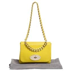 Pre Owned Mulberry Yellow Lizard Embossed Leather Shoulder Bag