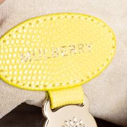 Pre Owned Mulberry Yellow Lizard Embossed Leather Shoulder Bag