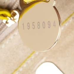 Pre Owned Mulberry Yellow Lizard Embossed Leather Shoulder Bag