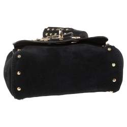 Pre Owned Mulberry Navy Blue Suede Mini Lily Crossbody Bag