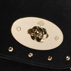 Pre Owned Mulberry Navy Blue Suede Mini Lily Crossbody Bag