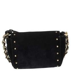 Pre Owned Mulberry Navy Blue Suede Mini Lily Crossbody Bag