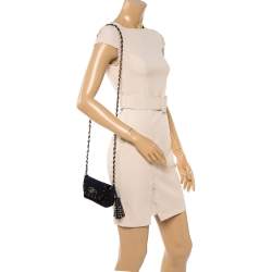 Pre Owned Mulberry Navy Blue Suede Mini Lily Crossbody Bag