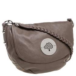 Pre Owned Mulberry Dark Beige Leather Daria Shoulder Bag