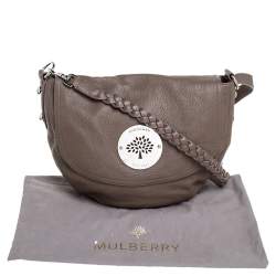 Pre Owned Mulberry Dark Beige Leather Daria Shoulder Bag