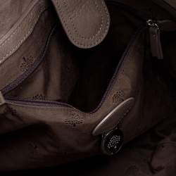 Pre Owned Mulberry Dark Beige Leather Daria Shoulder Bag