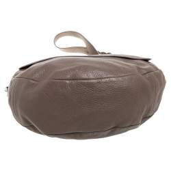 Pre Owned Mulberry Dark Beige Leather Daria Shoulder Bag