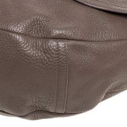 Pre Owned Mulberry Dark Beige Leather Daria Shoulder Bag