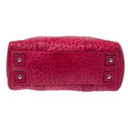 Mulberry Magenta Ostrich Bayswater Satchel
