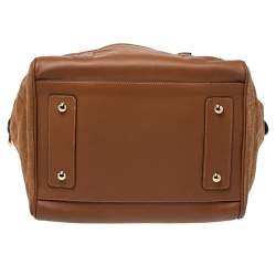 Pre Owned Mulberry Brown Leather and Suede Maisie Clipper Satchel