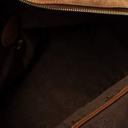 Pre Owned Mulberry Brown Leather and Suede Maisie Clipper Satchel