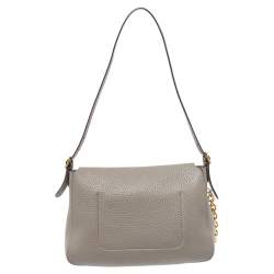 Pre Owned Mulberry Grey Soft Leather Mini Keeley Shoulder Bag