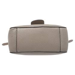 Pre Owned Mulberry Grey Soft Leather Mini Keeley Shoulder Bag