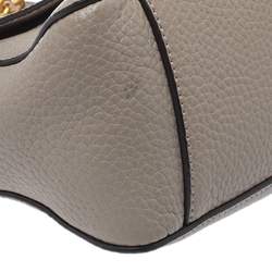 Pre Owned Mulberry Grey Soft Leather Mini Keeley Shoulder Bag