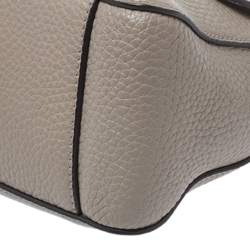 Pre Owned Mulberry Grey Soft Leather Mini Keeley Shoulder Bag