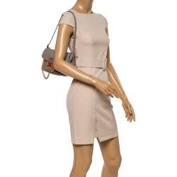 Pre Owned Mulberry Grey Soft Leather Mini Keeley Shoulder Bag