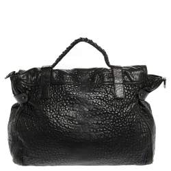 Pre Owned Mulberry Blue Holographic Leather Oversized Alexa Satchel