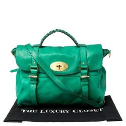 Pre Owned Mulberry Green Leather Oversized Alexa Satchel