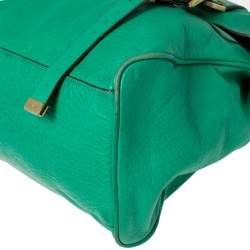 Pre Owned Mulberry Green Leather Oversized Alexa Satchel