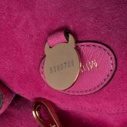 Pre Owned Mulberry Fuschia Grained Leather Bayswater Satchel