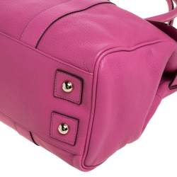 Pre Owned Mulberry Fuschia Grained Leather Bayswater Satchel