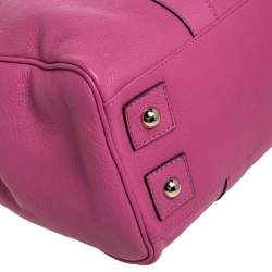 Pre Owned Mulberry Fuschia Grained Leather Bayswater Satchel