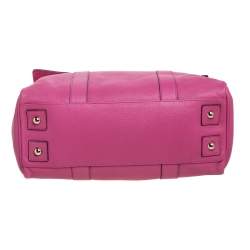 Pre Owned Mulberry Fuschia Grained Leather Bayswater Satchel