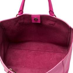 Pre Owned Mulberry Fuchsia Leather Large Willow Tote