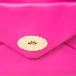 Pre Owned Mulberry Fuchsia Leather Large Willow Tote