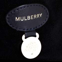 مملوكة مسبقًا Mulberry Deep Midnight Blue Python Effect Leather Bayswater Satchel