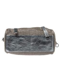 Pre Owned Mulberry Metallic Woven Fabric and Leather Alexa Top Handle Bag