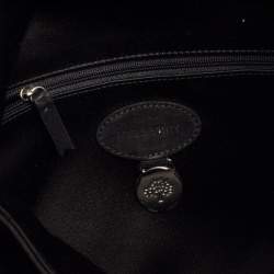 Pre Owned Mulberry Black Satin Embellished Clemmie Foldover Clutch
