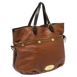 Pre Owned Mulberry Two Tone Brown Soft Leather Mitzy Tote